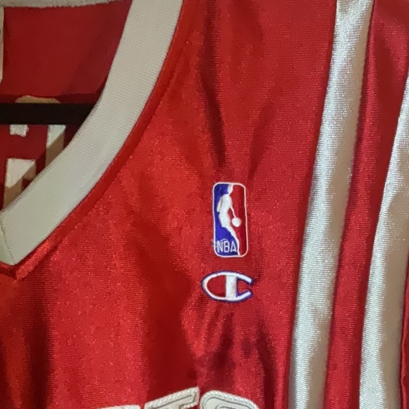 Champion Houston rockets McGrady Red and White Accented Basketball Jersey NBA - Picture 3 of 6